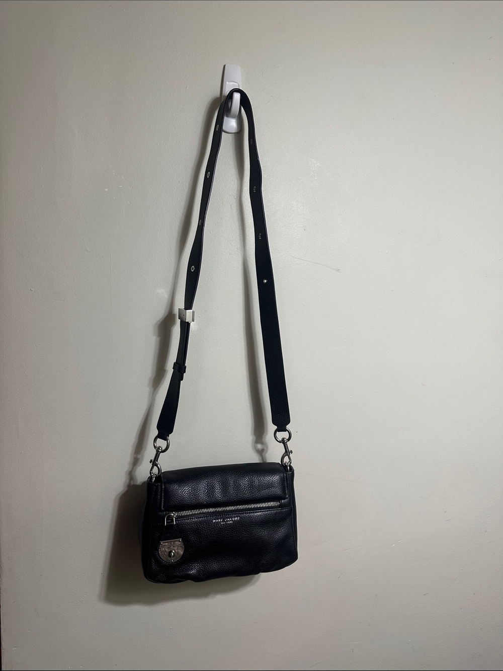 Marc Jacobs Black Pebbled Leather Crossbody